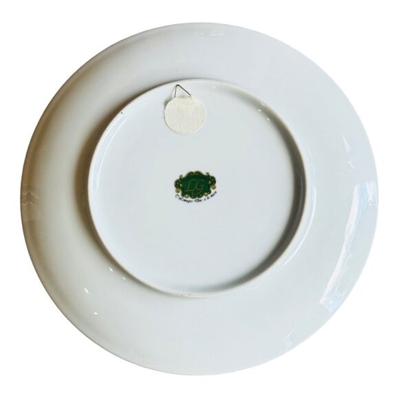 Porcelaine LG Limoges Hand-Painted Decorative Plate With Grapes & Children Scene - Picture 2 of 4